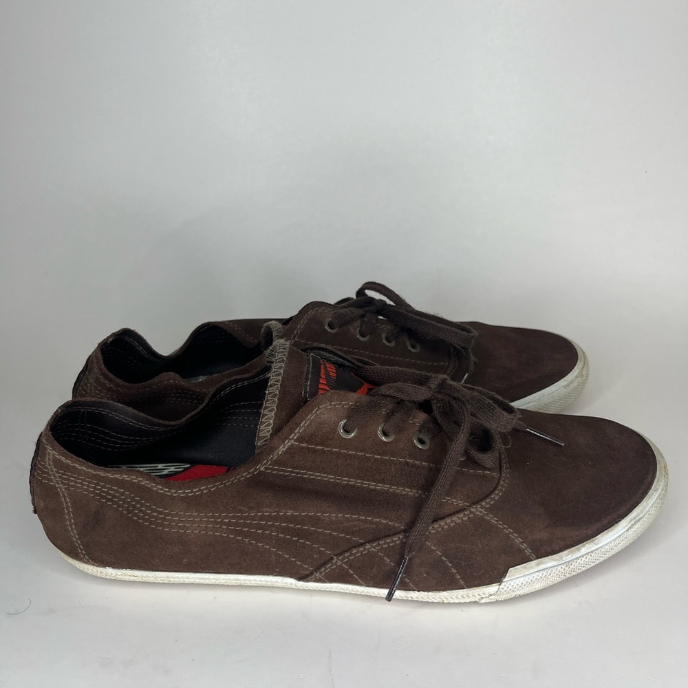 Puma Tekkies Hunger Suede Chocolate Brown Sneakers Men Size 11 Lace Up 351083 01